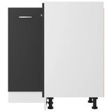 NNEVL Corner Bottom Cabinet Grey 75.5x75.5x80.5 cm Chipboard