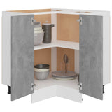 NNEVL Corner Bottom Cabinet Concrete Grey 75.5x75.5x80.5 cm Chipboard