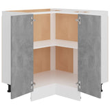 NNEVL Corner Bottom Cabinet Concrete Grey 75.5x75.5x80.5 cm Chipboard