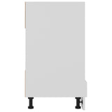 NNEVL Oven Cabinet White 60x46x81.5 cm Chipboard