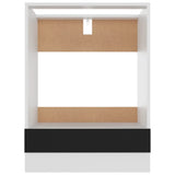 NNEVL Oven Cabinet Black 60x46x81.5 cm Chipboard
