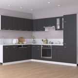 NNEVL Oven Cabinet Grey 60x46x81.5 cm Chipboard