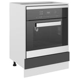 NNEVL Oven Cabinet Grey 60x46x81.5 cm Chipboard