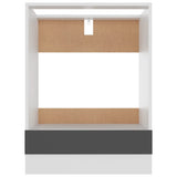 NNEVL Oven Cabinet Grey 60x46x81.5 cm Chipboard