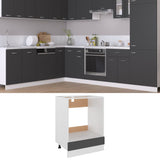NNEVL Oven Cabinet Grey 60x46x81.5 cm Chipboard