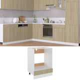 NNEVL Oven Cabinet Sonoma Oak 60x46x81.5 cm Chipboard