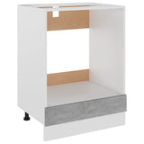 NNEVL Oven Cabinet Concrete Grey 60x46x81.5 cm Chipboard