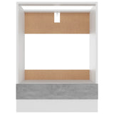 NNEVL Oven Cabinet Concrete Grey 60x46x81.5 cm Chipboard