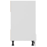 NNEVL Oven Cabinet High Gloss White 60x46x81.5 cm Chipboard