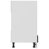 NNEVL Oven Cabinet High Gloss Black 60x46x81.5 cm Chipboard