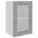 NNEVL Hanging Glass Cabinet Concrete Grey 40x31x60 cm Chipboard