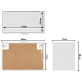 NNEVL Hanging Cabinet White 60x31x40 cm Chipboard