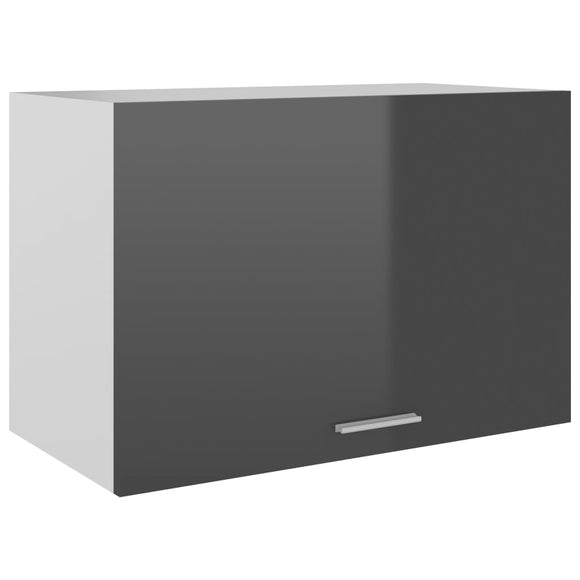 NNEVL Hanging Cabinet High Gloss Grey 60x31x40 cm Chipboard