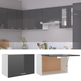 NNEVL Hanging Cabinet High Gloss Grey 60x31x40 cm Chipboard