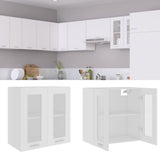 NNEVL Hanging Glass Cabinet White 60x31x60 cm Chipboard