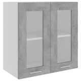 NNEVL Hanging Glass Cabinet Concrete Grey 60x31x60 cm Chipboard