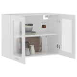NNEVL Hanging Glass Cabinet White 80x31x60 cm Chipboard