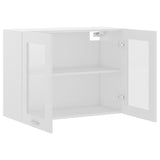 NNEVL Hanging Glass Cabinet White 80x31x60 cm Chipboard