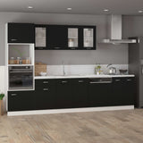 NNEVL Hanging Glass Cabinet Black 80x31x60 cm Chipboard