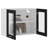 NNEVL Hanging Glass Cabinet Black 80x31x60 cm Chipboard