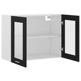 NNEVL Hanging Glass Cabinet Black 80x31x60 cm Chipboard