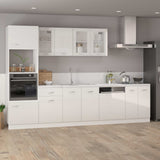 NNEVL Hanging Glass Cabinet High Gloss White 80x31x60 cm Chipboard