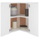 NNEVL Hanging Corner Cabinet White 57x57x60 cm Chipboard