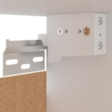 NNEVL Hanging Corner Cabinet White 57x57x60 cm Chipboard