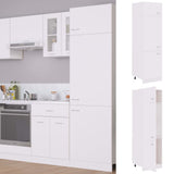 NNEVL Refrigerator Cabinet White 60x57x207 cm Chipboard