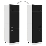 NNEVL Refrigerator Cabinet Black 60x57x207 cm Chipboard