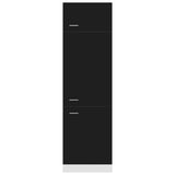NNEVL Refrigerator Cabinet Black 60x57x207 cm Chipboard
