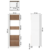 NNEVL Refrigerator Cabinet Black 60x57x207 cm Chipboard