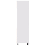 NNEVL Refrigerator Cabinet High Gloss White 60x57x207 cm Chipboard