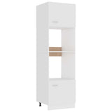 NNEVL Microwave Cabinet White 60x57x207 cm Chipboard