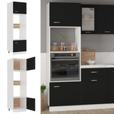 NNEVL Microwave Cabinet Black 60x57x207 cm Chipboard