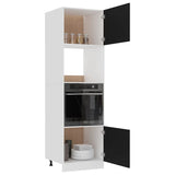 NNEVL Microwave Cabinet Black 60x57x207 cm Chipboard