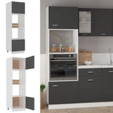 NNEVL Microwave Cabinet Grey 60x57x207 cm Chipboard