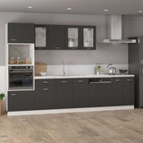 NNEVL Microwave Cabinet Grey 60x57x207 cm Chipboard