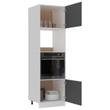 NNEVL Microwave Cabinet Grey 60x57x207 cm Chipboard