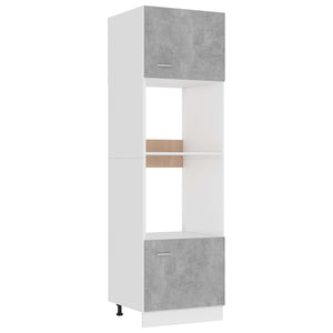 NNEVL Microwave Cabinet Concrete Grey 60x57x207 cm Chipboard