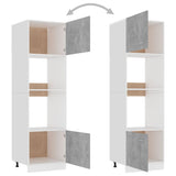NNEVL Microwave Cabinet Concrete Grey 60x57x207 cm Chipboard