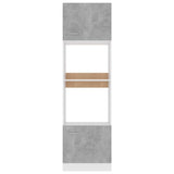 NNEVL Microwave Cabinet Concrete Grey 60x57x207 cm Chipboard