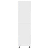 NNEVL Microwave Cabinet High Gloss White 60x57x207 cm Chipboard