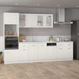 NNEVL Dishwasher Panel White 45x3x67 cm Chipboard