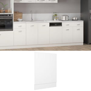 NNEVL Dishwasher Panel White 45x3x67 cm Chipboard