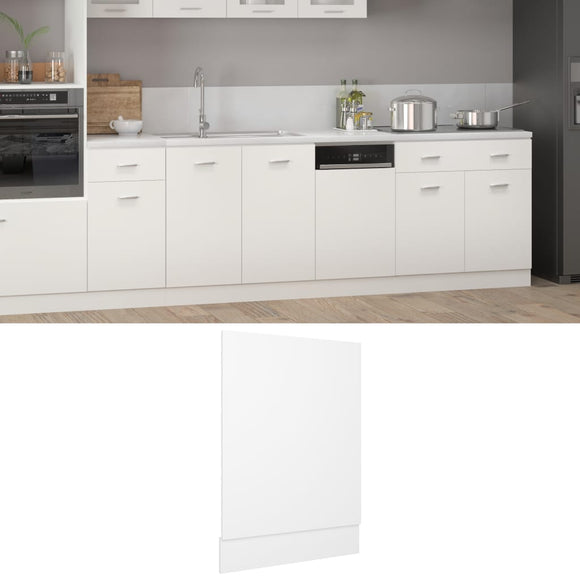 NNEVL Dishwasher Panel White 45x3x67 cm Chipboard