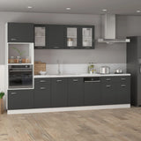 NNEVL Dishwasher Panel Grey 45x3x67 cm Chipboard