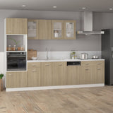 NNEVL Dishwasher Panel Sonoma Oak 45x3x67 cm Chipboard