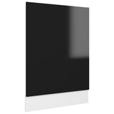 NNEVL Dishwasher Panel High Gloss Black 45x3x67 cm Chipboard