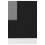 NNEVL Dishwasher Panel High Gloss Black 45x3x67 cm Chipboard